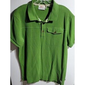 Fjallraven Mens Greenland Polo Shirt Green Size XL